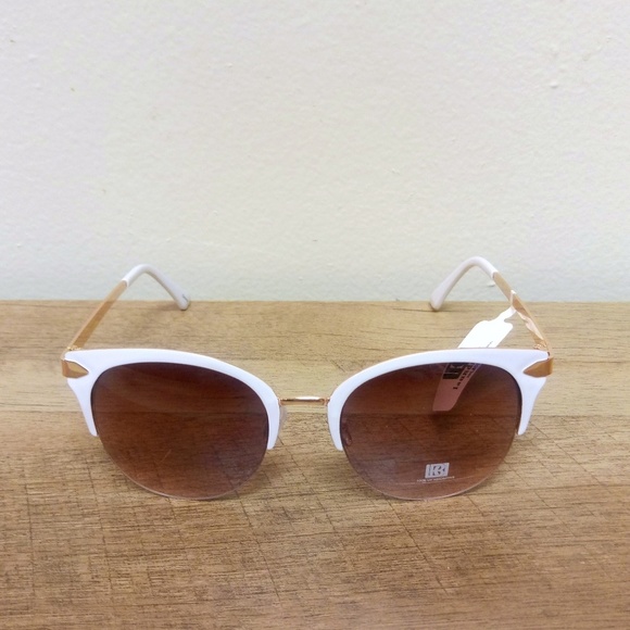 Laundry by Shelli Segal White Framed Sunglasses - Picture 2 of 4